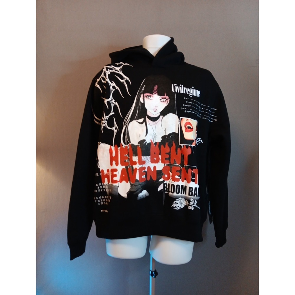 Civil Regime Bloom Bankai Temptress Chaos Hoodie In Black Size M Goth Gothic Nwt